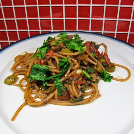 Puttanesca vegetariana